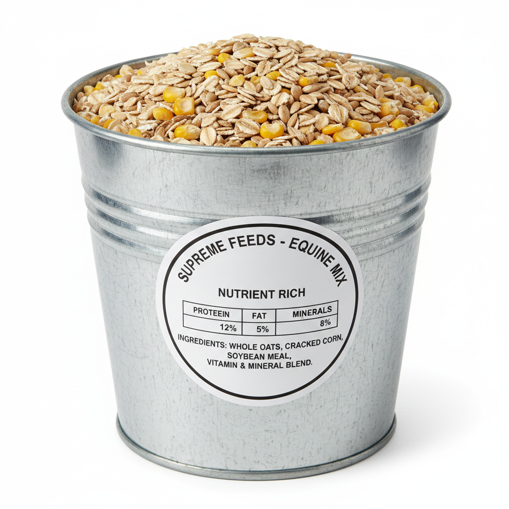 Chicken feed grains in bowl showing poultry nutrition